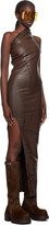 Thumbnail for your product : Rick Owens Brown Athena Denim Maxi Dress