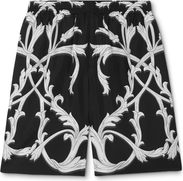Versace Acanthus Leaves silk shorts