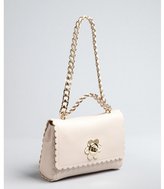 Thumbnail for your product : Mulberry light berry cream leather scalloped flower mini shoulder bag