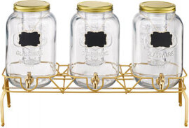 World Menagerie Drink Dispenser 2 Gal Beverage Dispenser for Parties Glass with Stand