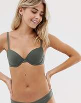 Thumbnail for your product : DKNY spacer t-shirt bra in sage