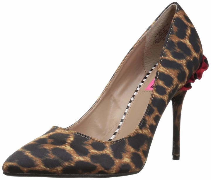 betsey johnson leopard booties