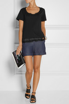 Thumbnail for your product : Sacai Luck lace-trimmed cotton-jersey T-shirt