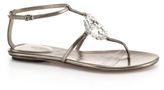 Thumbnail for your product : Gucci GG Crystal & Leather Sandals