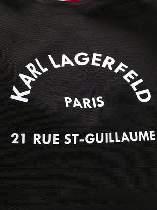 Karl Lagerfeld Paris K/Rue St Guillaume canvas tote bag