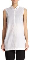 Thumbnail for your product : Helmut Lang Sleeveless Cotton Tunic Blouse