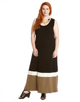 Thumbnail for your product : Karen Kane Plus Contrast Maxi Tank Dress