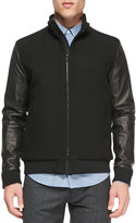 Thumbnail for your product : Theory Double-Faced Bomber Jacket, Black