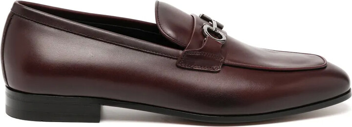 Ferragamo Gancini leather loafers