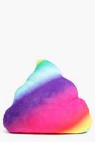 Thumbnail for your product : boohoo Ombre Rainbow Emoji Poo Cushion