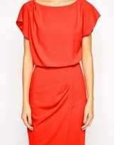 Thumbnail for your product : ASOS Pencil Dress with Shell Top and Split Front