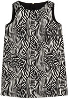 Thumbnail for your product : Milly Minis Zebra Print Pocket Shift Dress, Black/White