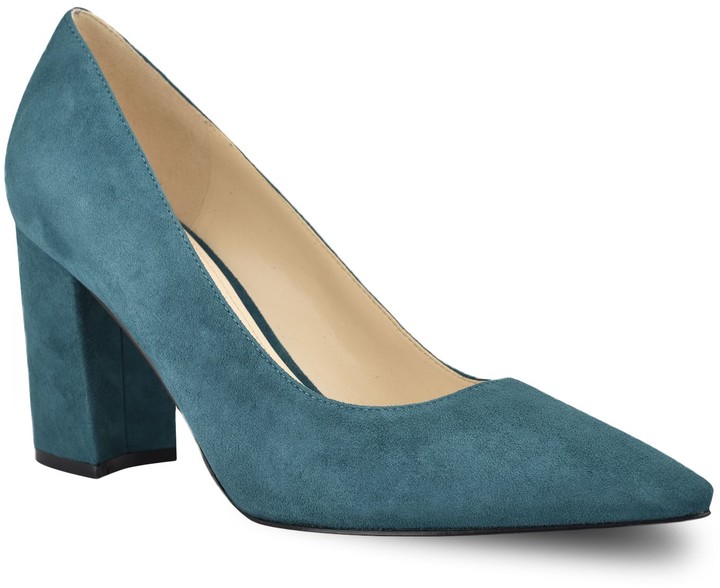 dark teal high heels