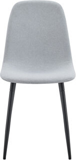 Corrigan Studio Comfortable Linen-Cotton Dining Chair Set - Four Pieces In Light Gray.Integrated Seat And Backrest,Linen-Cotton Material,Modern Home Matching.