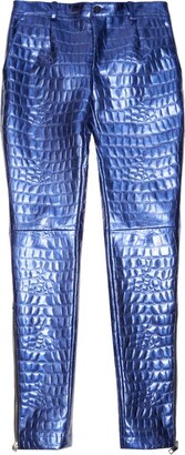 Dolce & Gabbana Alligator Embossed Faux Leather Pants