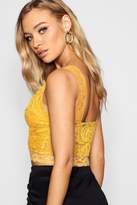 Thumbnail for your product : boohoo Lace Cross Strap Bralet