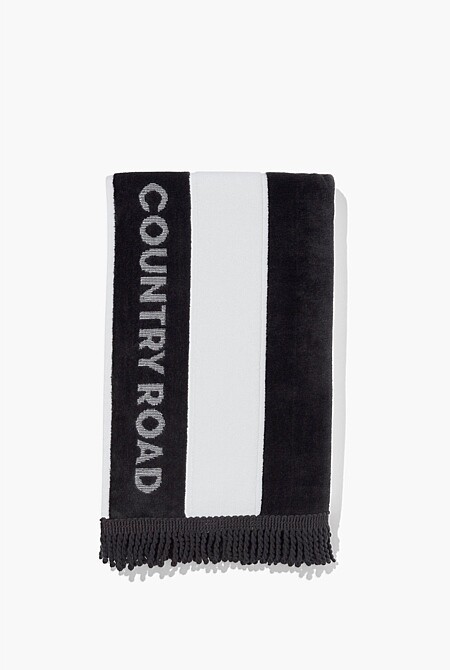 country road hooded towel