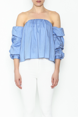 Cotton Candy Ruffle Sleeve Top
