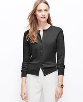 Thumbnail for your product : Ann Taylor Tall Cashmere Crew Neck Cardigan