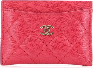 CHANEL Caviar Quilted Card Holder Light Beige 1299320