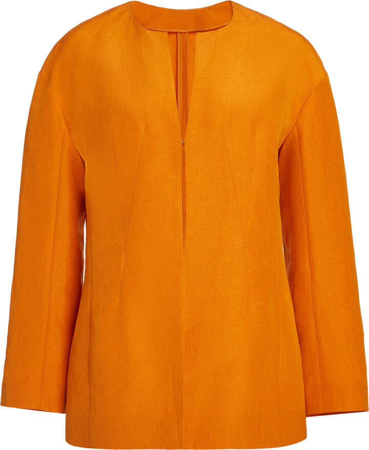 Givenchy Detailed Linen-Silk Top
