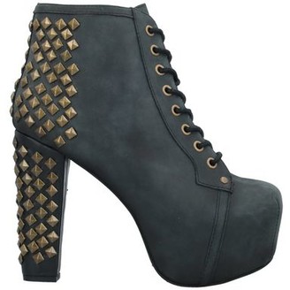jeffrey campbell black studded booties
