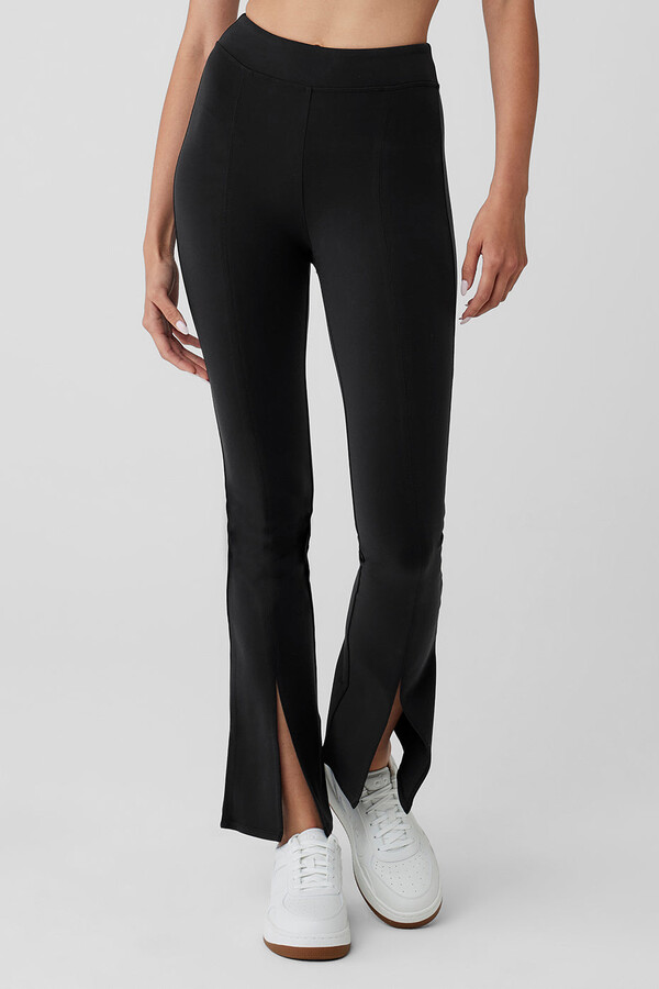 Alo | Airbrush 7/8 High Waist Flutter Legging in Black, Size: 2XS