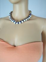Thumbnail for your product : Anthropologie Silk Cord Statement Necklace Brass Link Blue Ribbon