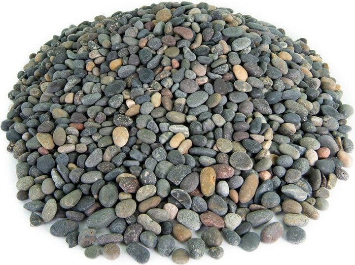 21.6 cu. ft., 3/8 in. 2000 lbs. Mixed Mexican Beach Pebble Smooth Round Rock for Garden and Landscape Design