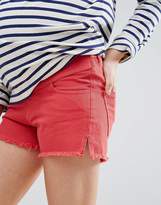 Thumbnail for your product : ASOS Maternity Denim Side Split Shorts In Red