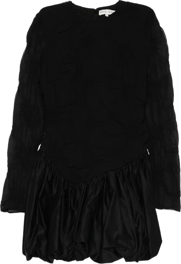 Stine Goya Smocked-Flowers Mini Dress