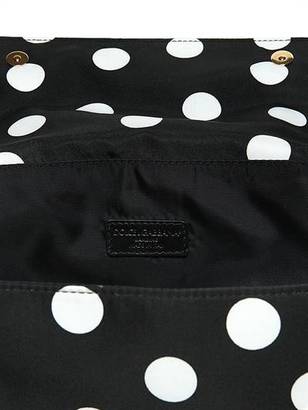 Dolce & Gabbana Dots Print Nylon & Leather Backpack