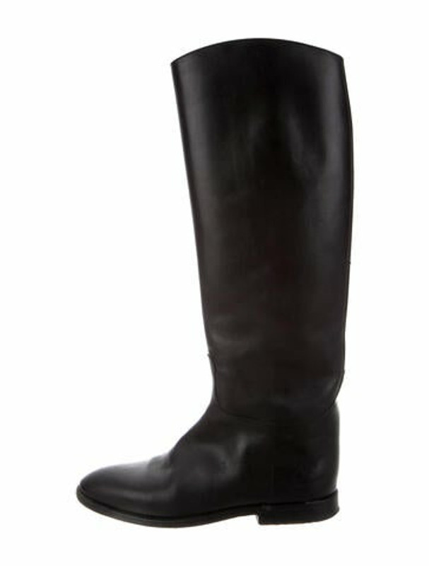 Hermes Riding Leather Riding Boots Black ShopStyle