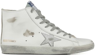 white high top golden goose sneakers