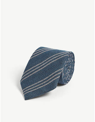 Emporio Armani Striped wool-blend tie