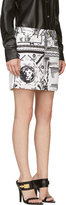 Thumbnail for your product : Versus White & Black Mixed Print Anthony Vaccarello Edition Skirt
