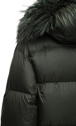 Mr & Mrs Italy Nylon Down Jacket W/ Fur Trim