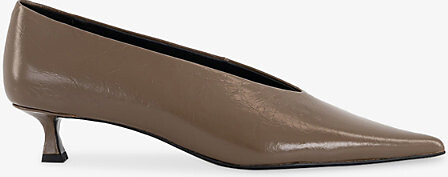 Tony Bianco Womens Taupe Brown Cherry Patent-Leather Pumps Eur 41 / 8 Uk Women