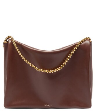 Neous Orbit Chain-strap Leather Shoulder Bag - Brown