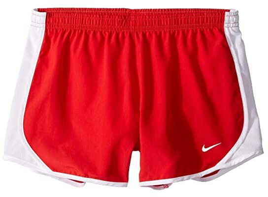 girls red nike shorts