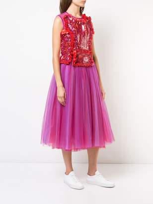 Comme des Garcons sequinned tulle midi dress