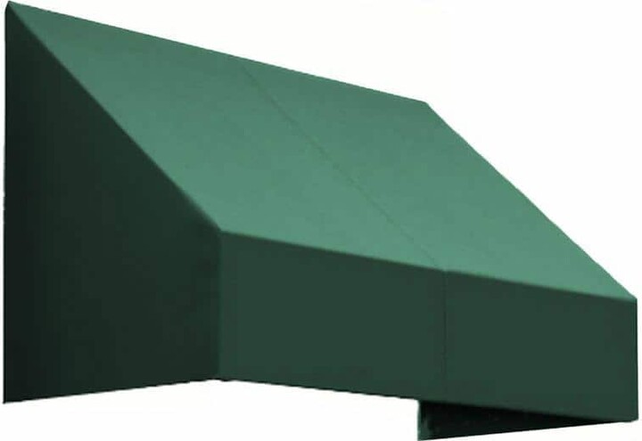 10.38 ft. New Yorker Fixed Awning 124.5 in. W x 24 in. H x 36 in. D Acrylic Fabric in Forest