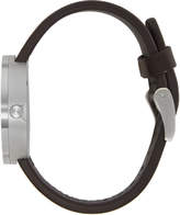 Thumbnail for your product : Uniform Wares Silver and Brown Leather M37 Two-Hand Watch