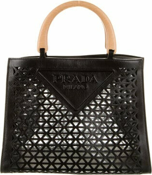 DIAG CUT OUT NS TOTE in black