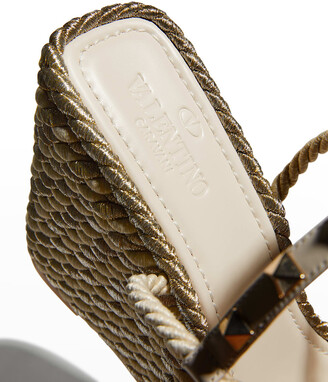 Valentino Garavani Rockstud Torchon 115mm Espadrille Sandals