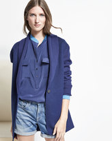 Thumbnail for your product : Vince Shawl-Collar Knit Blazer Cardigan, Blue Marine