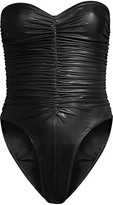 Thumbnail for your product : Norma Kamali Slinky Marissa Strapless Ruched High-Cut One-Piece Swimsuit