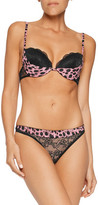 Thumbnail for your product : Just Cavalli Reggiseno Leopard-Print Silk-Blend Underwired Padded Bra