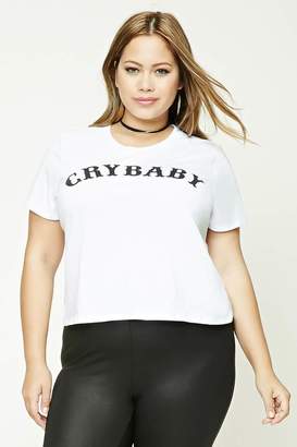 Forever 21 FOREVER 21+ Plus Size Crybaby Graphic Tee