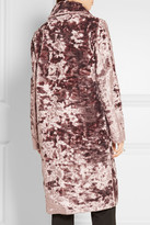 Thumbnail for your product : Isa Arfen Crushed-velvet Coat - Lilac